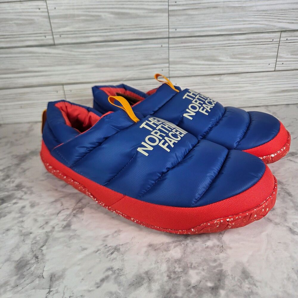 The North Face Men's Nuptse Goose Down Mule Size 12 Blue/Flare NWOB